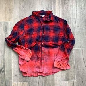 Rider by Lee Distressed red & blue plaid